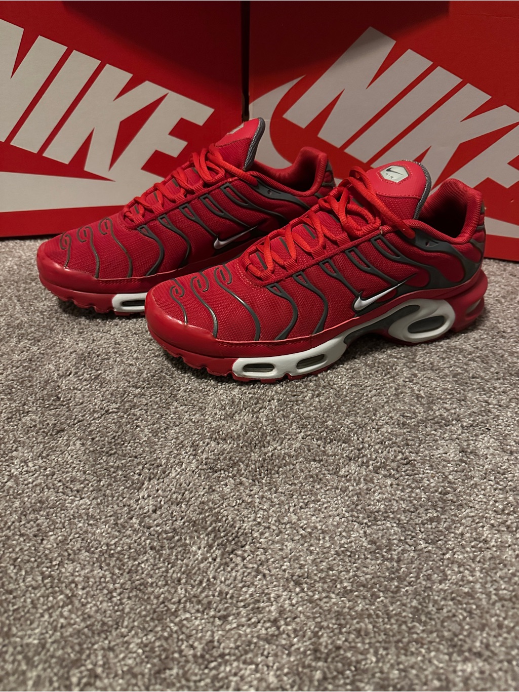 Nike Air Max Plus Tn University Red Pure Platinum (2019) Size 9.5